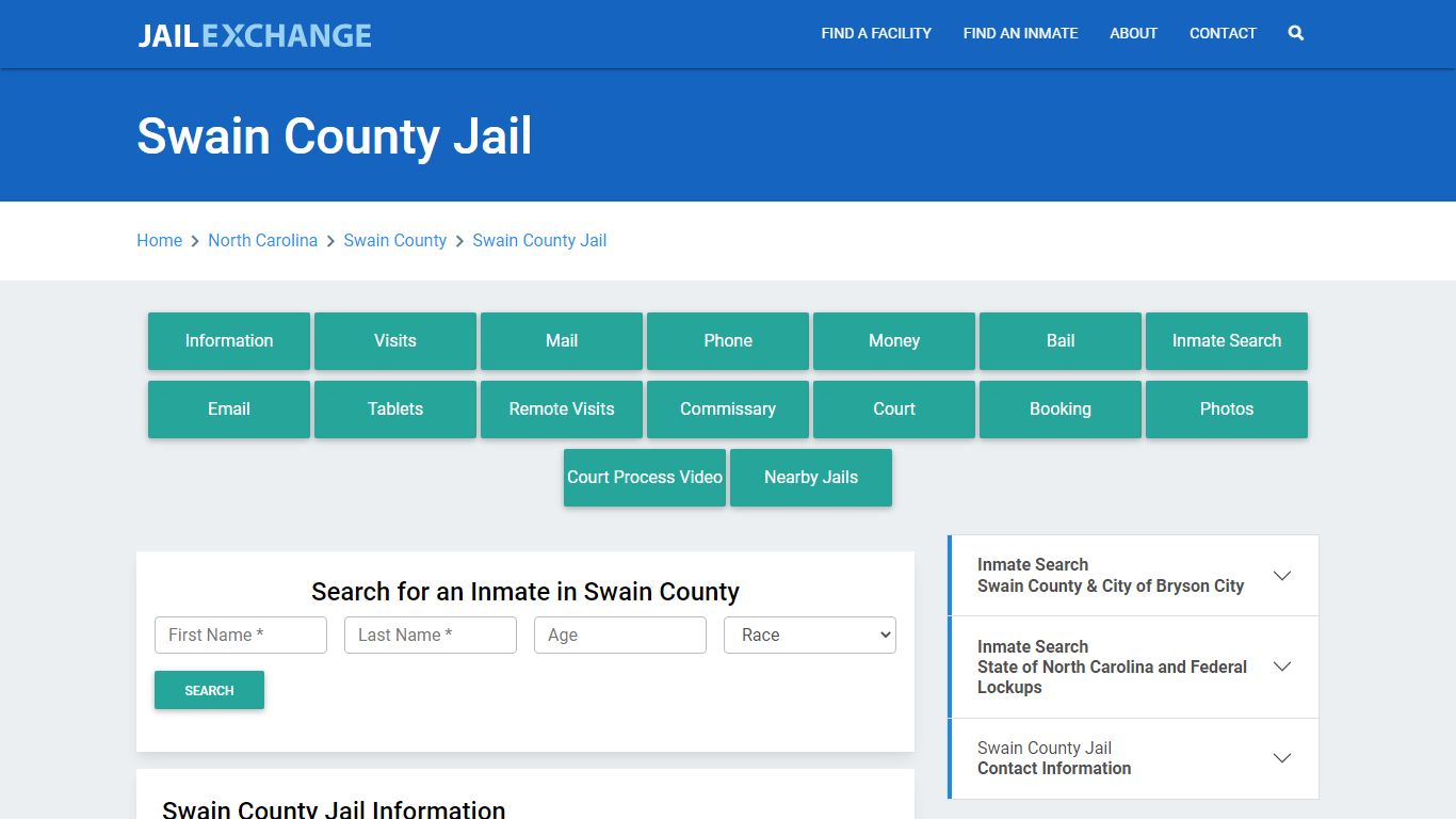 Swain County Jail Roster Lookup, NC, Inmate Search