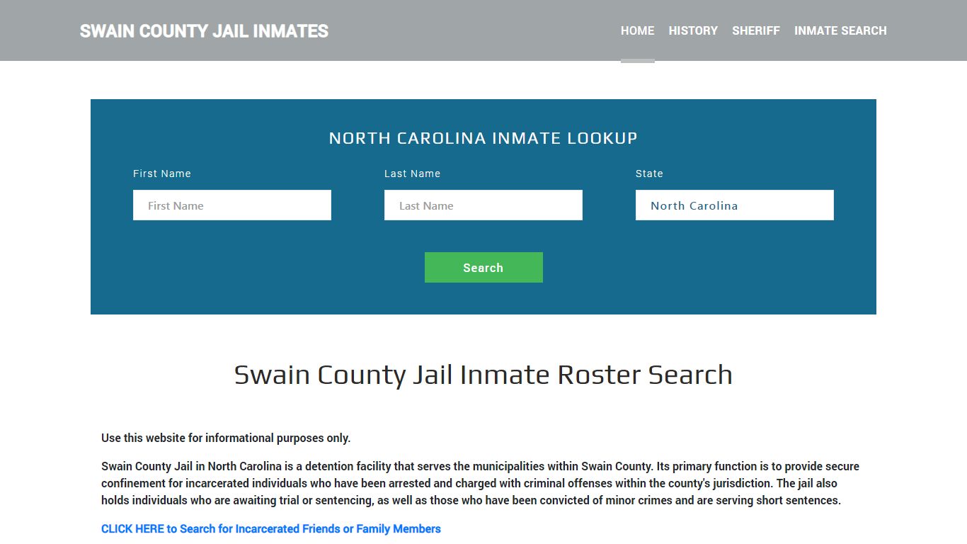 Swain County Jail Inmate Roster Lookup, Bryson, NC